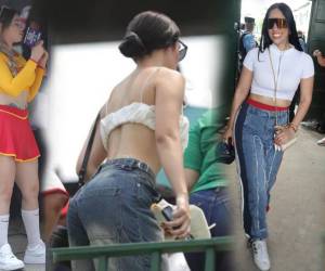 La belleza femenina hondureña se apodera del Estadio Yankel Rosenthal previo a la Gran Final entre Marathón y Olimpia.