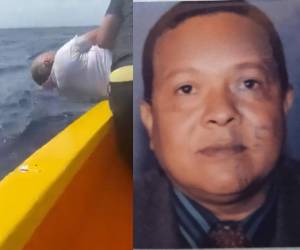 Captura de pantalla del video donde se ve cómo lanzan al hombre, presuntamente identificado como Reinaldo Fuentes Campos.