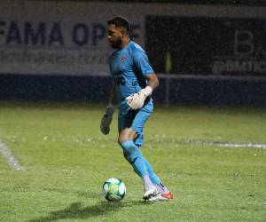 César Samudio, héroe del Marathón, durante el juego contra Motagua.