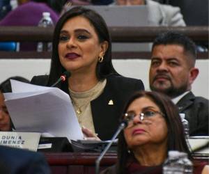 Dunia Jiménez, diputada del partido Libertad y Refundación (Libre).