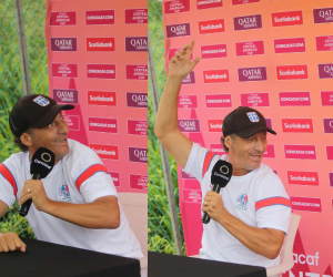 Pedro Troglio se llevó un tremendo susto en plena conferencia de prensa en el Centro de Alto Rendimiento José Rafael Ferrari.
