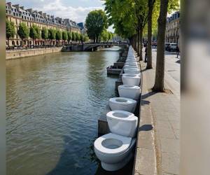 Esta imagen de retretes en el Siena se ha viralizado esta semana.