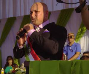 Imagen de la toma de posesión como alcalde de Pedro Armando Aguilar.