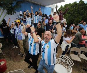 Los argentinos en Honduras gritaron a todo pulmón la victoria de su país.