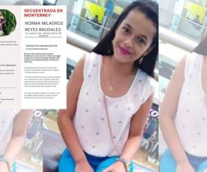 Norma Reyes Raudales, de 22 años, fue secuestrada desde el pasado domingo.