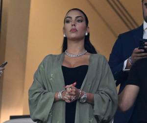 Georgina Rodríguez estuvo presente en uno de los palcos del estadio donde Portugal se enfrentó a Suiza.