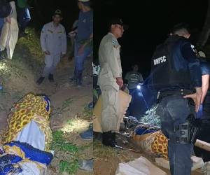 Los cuerpos de las víctimas mortales que dejó el enfrentamiento en la aldea San Marcos, municipio de La Masica, Atlántida, ya fueron trasladados a la morgue de Medicina Forense en La Ceiba.