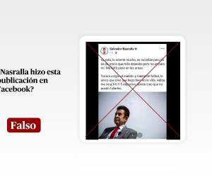 Captura de pantalla a una publicación de Facebook hecha el 5 de diciembre de 2025, adaptada a la cartela.