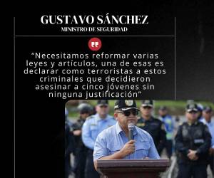 La necesidad de rentar una vivienda llevó a la muerte a una pareja y a sus amigos en la colonia Mirador de Oriente de Tegucigalpa, pues según el ministro de Seguridad, Gustavo Sánchez, no había ninguna justificación para que los pandilleros los raptaran y asesinaran, más que el interés que los criminales tenían en el inmueble. Aquí sus frases más destacadas sobre el doloroso caso.