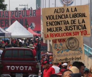 La movilización, que ha congregado a una gran cantidad de empleados desde tempranas horas, ha sido escenario de diversas expresiones de exigencia y protesta. En pancartas y consignas, se ha manifestado el llamado a la unidad popular latinoamericana y se ha expresado solidaridad con los más desfavorecidos.