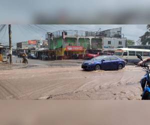 La zona de la colonia San Miguel luce anegada.