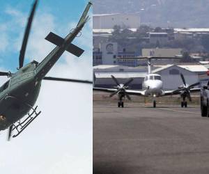 (1 y 2. Imágenes de ilustración). El alquiler del helicóptero tuvo un costo de 2,685,963 lempiras, mientras que el arrendamiento del avión totalizó 23,149,436.52 lempiras.