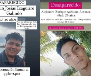 Los familiares de los jóvenes desaparecidos solicitan información verídica para dar con su paradero.