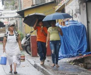 Imagen tomada por un fotorreportero de EL HERALDO en un sector de Tegucigalpa, capital de Honduras.