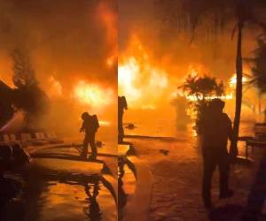 Este lunes 2 de marzo se registró un fuerte incendio en un reconocido hotel de Roatán. Las imágenes muestran un siniestro de gran magnitud.