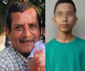 Lamentable. Un abuelo junto a su nieto fueron embestidos por un taxi en La Garroba, Potrerillos, Cortés. Familiares de las víctimas llegaron desconsolados a la zona.
