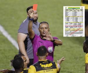 Melvin Matamoros expulsó a varios jugadores al final del juego Real España - Génesis.