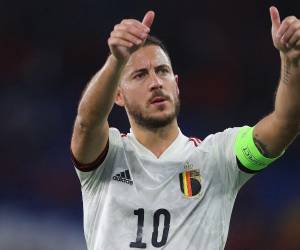 Eden Hazar durante uno de sus últimos partidos con la camiseta de Bélgica.