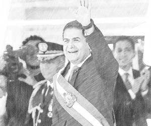 El expresidente Hernández estaría usando el traje que vistió el día de su segunda envestidura.