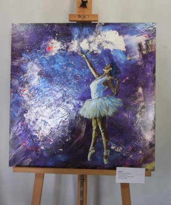 Román Murillo presentó un open studio en Gracias