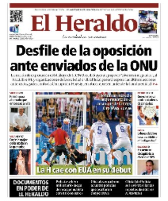 Desfile de la oposición ante enviados de la ONU