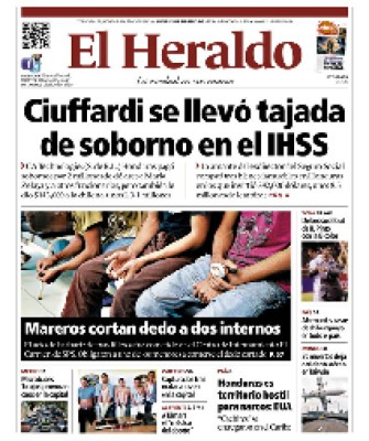 CIUFARRDI SE LLEVÓ TAJADA DE SOBORNO EN EL IHSS