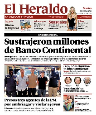 Sustrajeron millones de Banco Continental