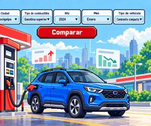 La herramienta muestra de forma interactiva la variación en los precios del combustible y su impacto en el gasto de los conductores.