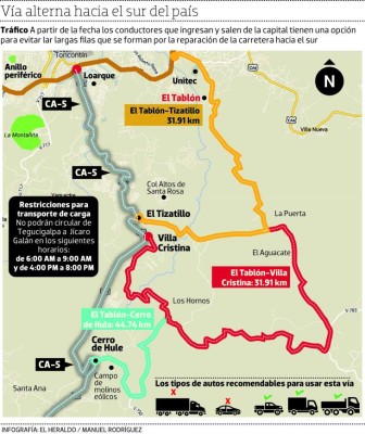 Casi listas rutas de alivio hacia el sur de Honduras ¡Búscalas en tu GPS!