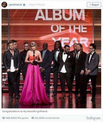 Calvin Harris ya felicitó a su novia Taylor