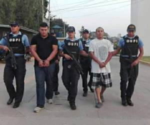Las personas capturadas son Maicoll Vidal Lanza Betanco (20) y Moisés Arístides Orellana Castro (30).