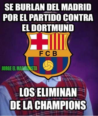 Con memes se burlan de la eliminación del Barça