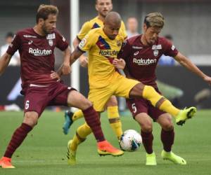 Pero más allá del resultado del partido, el choque era especial por la presencia en el equipo nipón de Andrés Iniesta y David Villa, dos exjugadores del Barcelona. Foto: AFP.