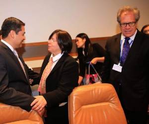 El presidente Juan Orlando Hernández, en la reunión de alto nivel en la ONU.