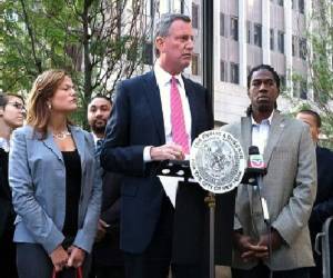 El alcalde de Nueva York Bill de Blasio.