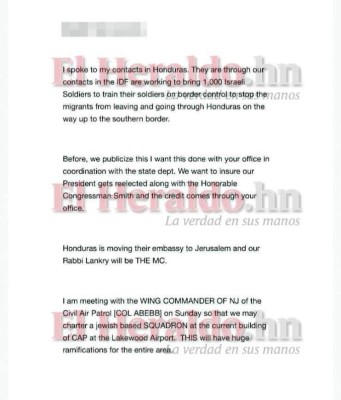 Sí ha habido conversaciones para un tratado militar entre Honduras e Israel
