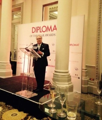 Embajador hondureño, el 'Diplomático del año'