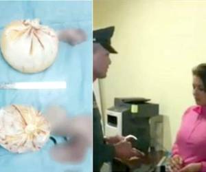 La hondureña fue detenida en un aeropuerto de Colombia con droga en implantes mamarios.