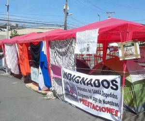 La huelga de hambre cerca de Casa Presidencial inició el pasado lunes.