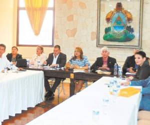 Miembros de la Comisión de Dictamen se reunieron con personeros del Tribunal Supremo Electoral.