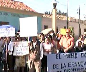 La protesta se llevó a cabo frente a las instalaciones de la comuna de Morocelí.