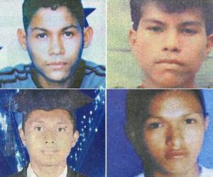 Los mineros atrapados responden a los nombres de: Wilmer Ramirez (22), Santos López (40), Óscar Fúnez (18), Olvin Anduray (19).