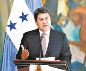 El presidente Juan Orlando Hernández habló en cadena nacional sobre la Ley de Protección Social.