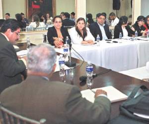 Los representantes de las organizaciones protectoras de animales durante la reunión con diputados del CN.