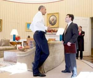Ricardo Zúniga con el presidente Barack Obama.