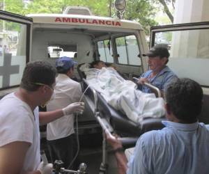 Miguel Ángel Núñez al momento de ser trasladado hacia Tegucigalpa.