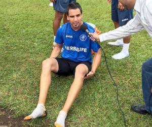 El portero de los Azules ofreció declaraciones luego del entrenamiento.