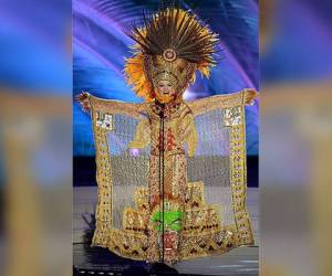 El bello traje típico con el que Miss Honduras representa a su país en el Miss Universo 2015.