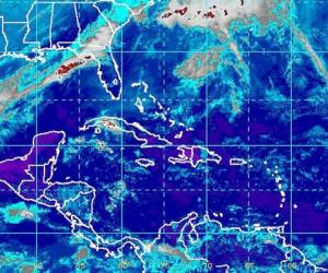 Imagen satelital de Centroamérica del Centro Nacional de Huracanes.