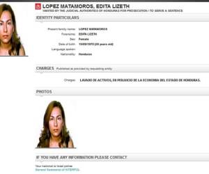 Orden de captura internacional contra Edita López, esposa del ex gerente financiero del IHSS, José Bertetty.